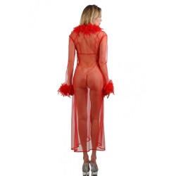 SublimLove Loveshop 42 Déshabillé long voile et plume