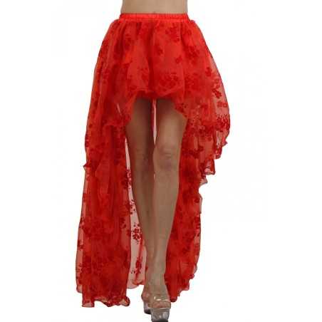 SublimLove Loveshop 42 Jupe volant dentelle rouge
