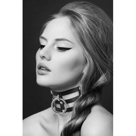SublimLove Loveshop 42 Collier Triple Ras de Cou Noir Anneau