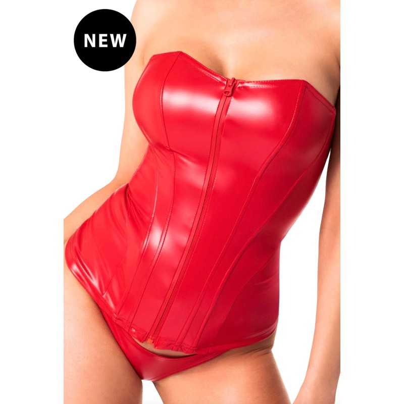 SublimLove Loveshop 42 Corset wetlook noir zip SublimLove Loveshop 42 Corset wetlook noir zip