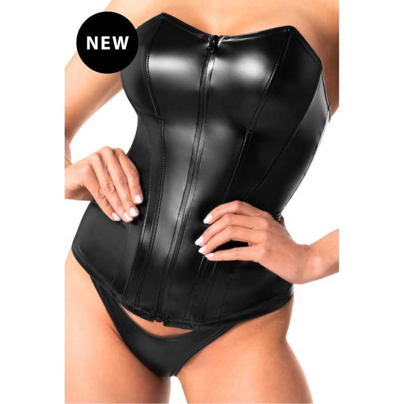SublimLove Loveshop 42 Corset wetlook noir zip SublimLove Loveshop 42 Corset wetlook noir zip