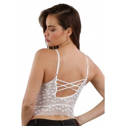 SublimLove Loveshop 42 Top micro résille motifs dos liens croisé