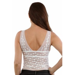 SublimLove Loveshop 42 Top micro résille noire fin motifs