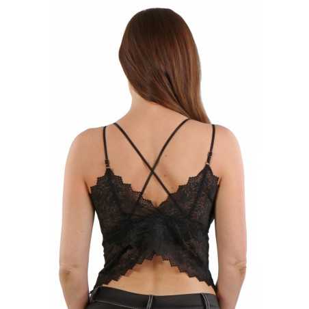 SublimLove Loveshop 42 Top dentelle dos bretelles croisées