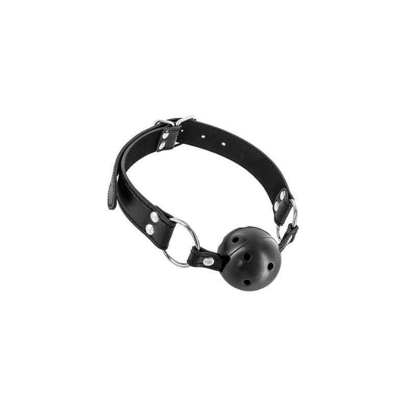 SublimLove Loveshop 42 Bâillon Boule Rigide Percée Noire SublimLove Loveshop 42 Bâillon Boule Rigide Percée Noire